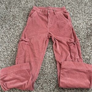 American Eagle Outfitters Red Wide Leg Pants